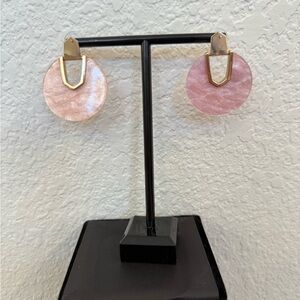 Elegant Pink and Gold Earrings